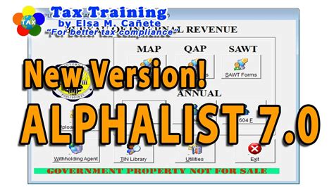 bir alphalist 7.0 download|How to Download, Data Entry, Validate and Submit in the BIR .